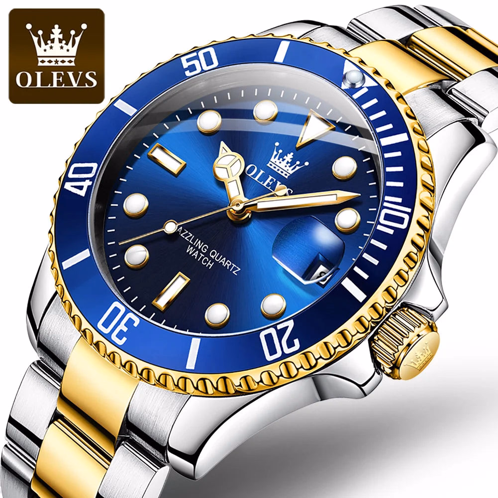 OLEVS Men's Quartz Waterproof Stainless Steel Watch — image 10