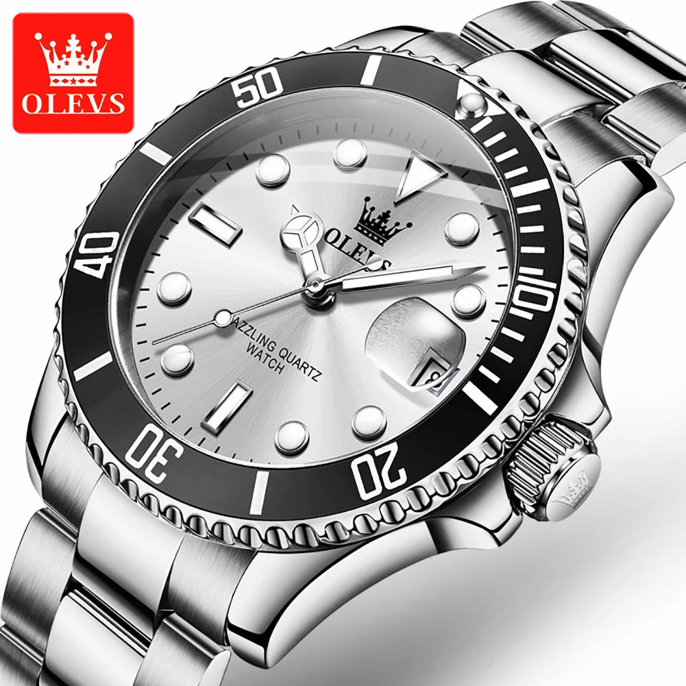 OLEVS Men's Quartz Waterproof Stainless Steel Watch — image 15