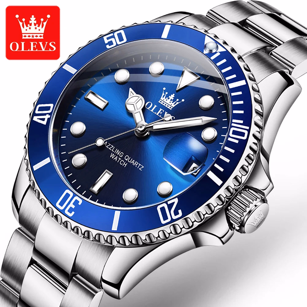OLEVS Men's Quartz Waterproof Stainless Steel Watch — image 13