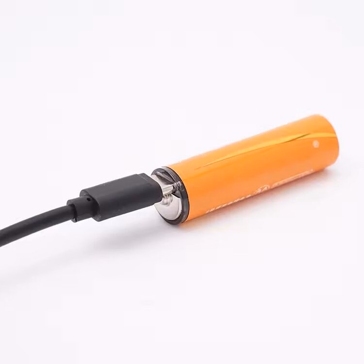 Rechargeable Lithium Battery AA Type C 2200mWh 2 Pcs