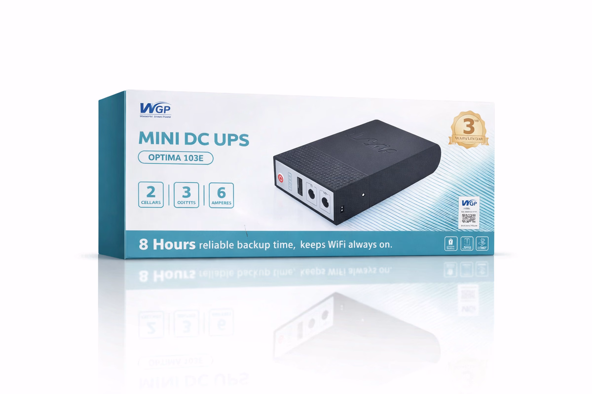 WGP Mini UPS for Router, Onu, CC Camera 5V 9V 12V Output